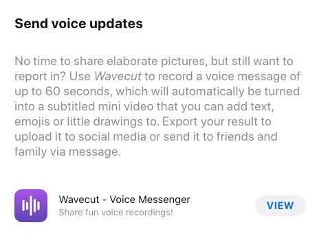 Wavecut_io's tweet image. We were featured by 
@Apple in the #appstore for their article "How to Share the Best Bits of an Event." Thanks! We've got a lot more coming soon...😎

apps.apple.com/us/story/id147…
#startups #wavecut