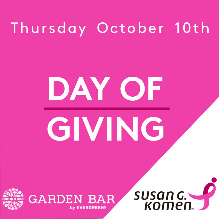 💕 5% of all sales at all locations THIS THURSDAY OCT 10th will benefit patients undergoing breast cancer treatment!  Come by and help support a great cause.  💕