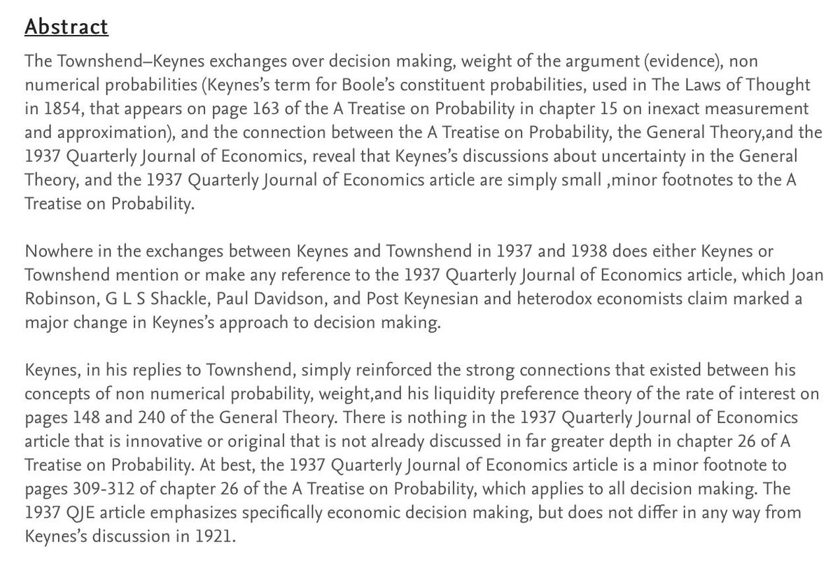 Shoet On Twitter Keynes S Canonical Statements On Uncertainty