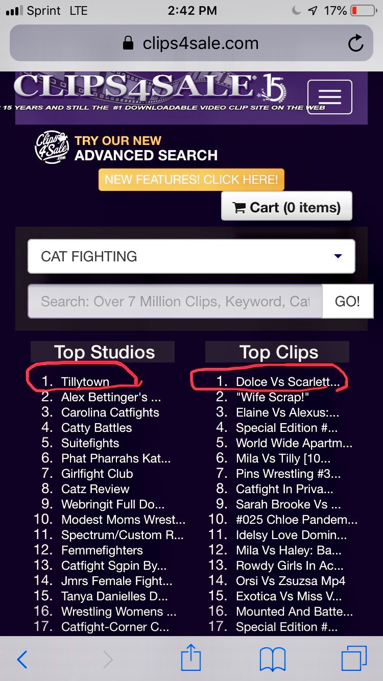 Tilly McReese on X: Look who's back with the #1 clip & store in the  #catfight category! Yours truly 🤗 Buy 'Dolce vs Scarlett' for yourself to  see what they can do (