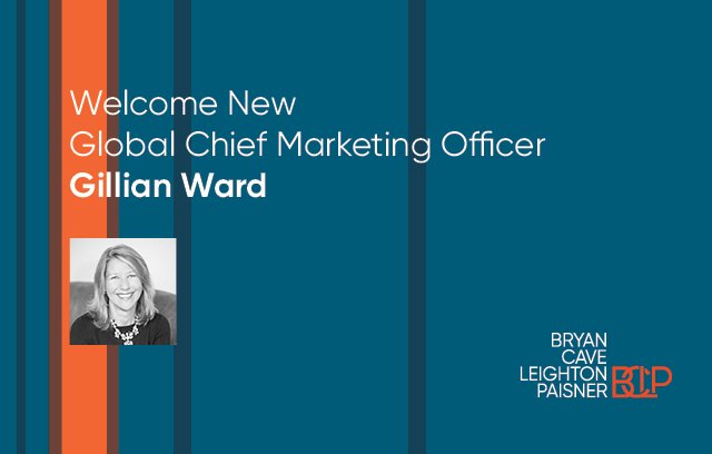 BCLPlaw's tweet photo. We are excited to welcome Gillian Ward to the firm as our new Global Chief Marketing Officer! https://t.co/DthNTmnh2k https://t.co/3azjellOHc