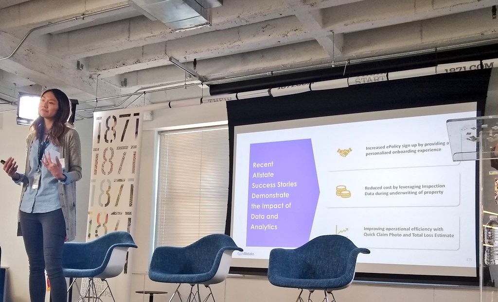 just_add_data's tweet photo. Old industries need fresh data-driven strategies to stay relevant and flexible, say Ryan Dunn and Tyenne Barwick. @Allstate finds analytic solutions to its business problems everywhere. #DSPopup (oh and I built the benchmark close rate so I'm a little biased 😆) https://t.co/yIcaErMhAw