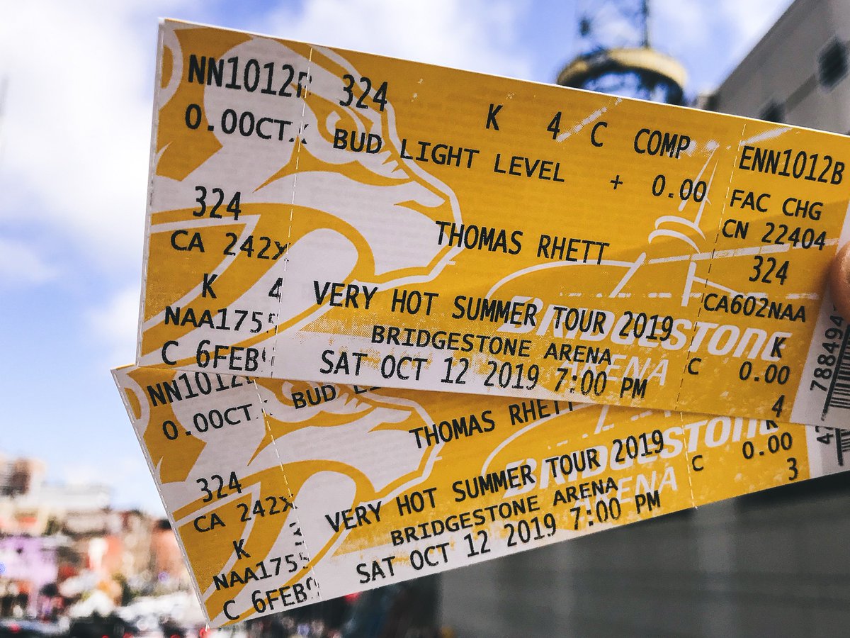 Get Me Some Of That!

Entering to win two (2) tickets to see <a href="/ThomasRhett/">Thomas Rhett</a> this Saturday at Bridgestone Arena as he closes out the Very Hot Summer Tour 2019 is easy!

-Retweet this tweet
-Favorite this tweet
-Follow <a href="/BrdgstoneArena/">Bridgestone Arena</a> on Twitter

Winner will be selected on 10/11