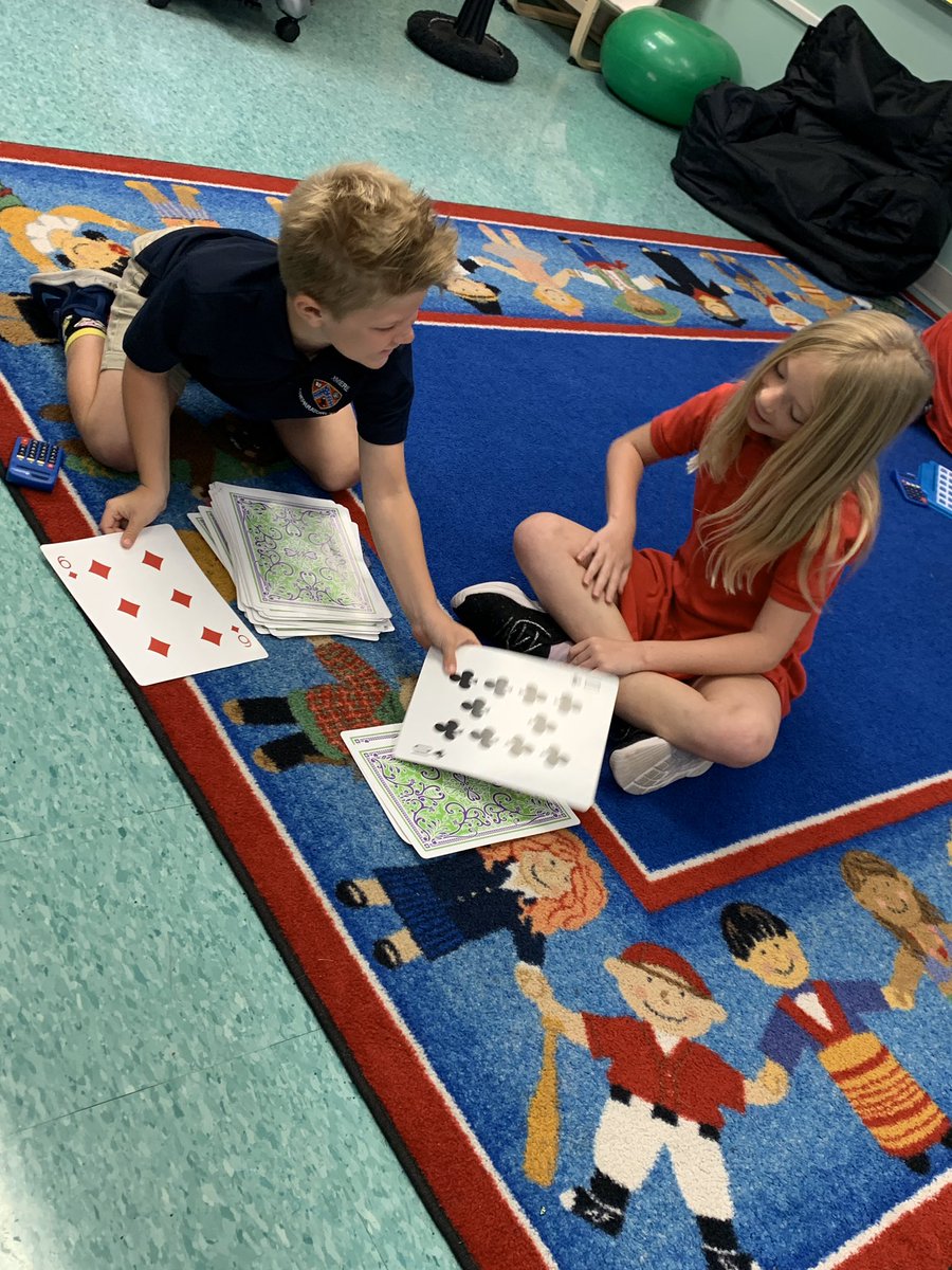 adventuresof3rd's tweet photo. Hello, this is Luca. Here is a picture of my two friends playing a multiplication game. #factpractice #wpslakers #mathrules https://t.co/i4INjmOHEE