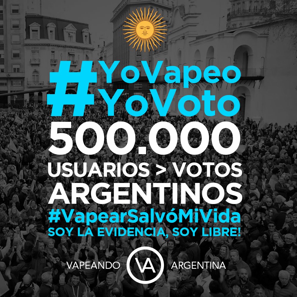FlacoJusto's tweet photo. #YoVapeoYoVoto #vapearsalvomivida 
@ANMATsalud @PasseriniOk 
@claudiovinaok  #VapeandoArgentina @zizhar @FabiCanosa @ElMonoVapeador @normandohall https://t.co/etvYjFV1Dj