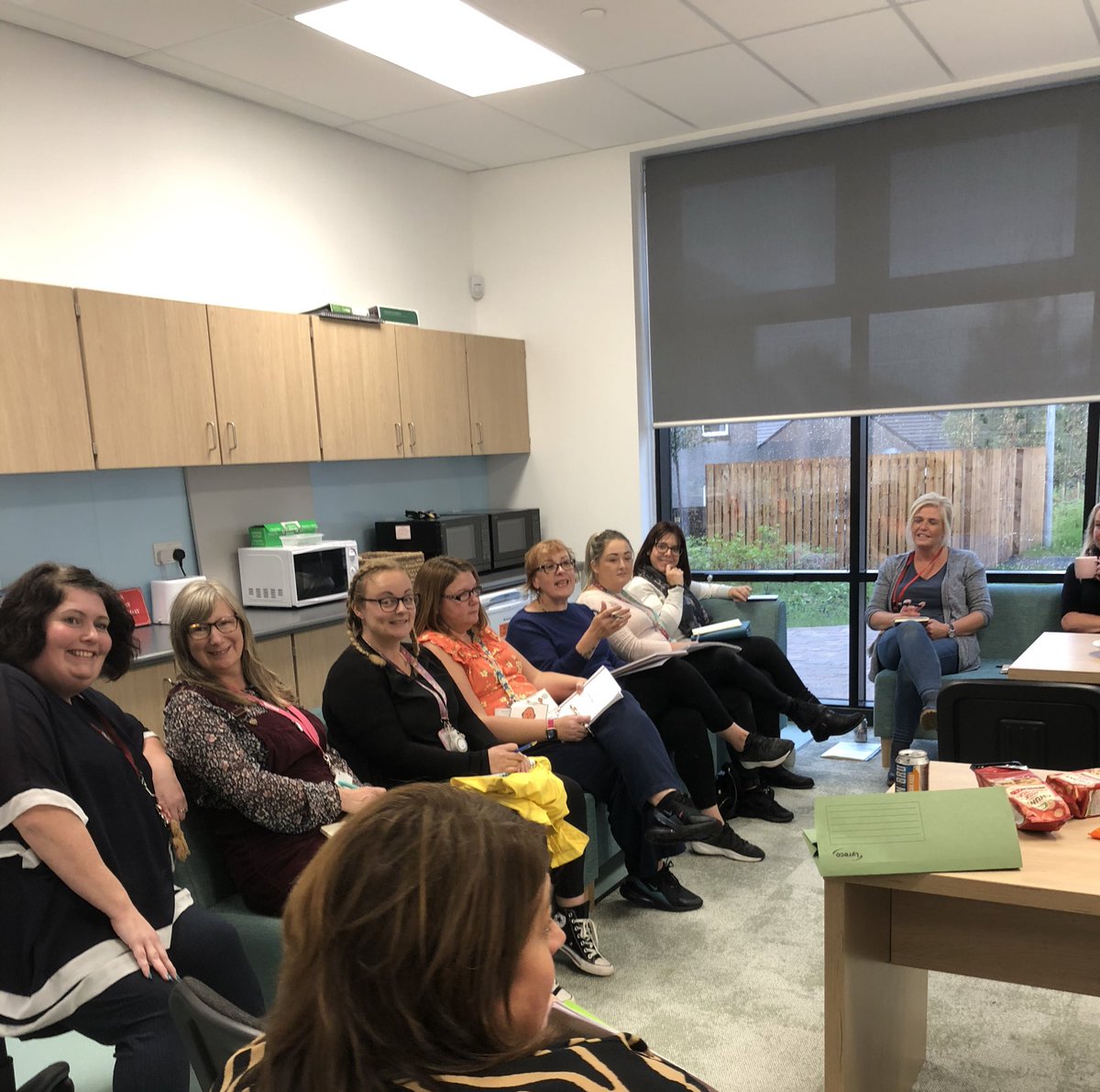 ClacksELC's tweet photo. Stacey was invited along to join @Tulachnursery for their team meeting tonight to discuss Tracking and Monitoring. #SecuringProgressOverTime #InformingPractice https://t.co/m4JnPsq8ce