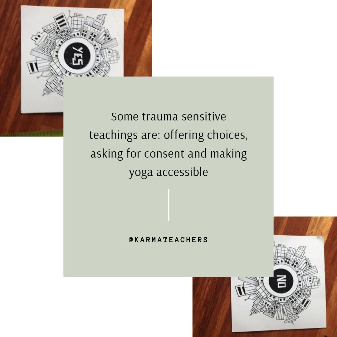 lucystjohnyoga's tweet image. Some Trauma sensitive teaching tips: use consent cards, give accessible options for poses, breathing and, eyes being open or closed, create choices, use language that is kind. #traumasensitiveyoga #teachingtips #yogateachingtips #yogatraining @karmateachers