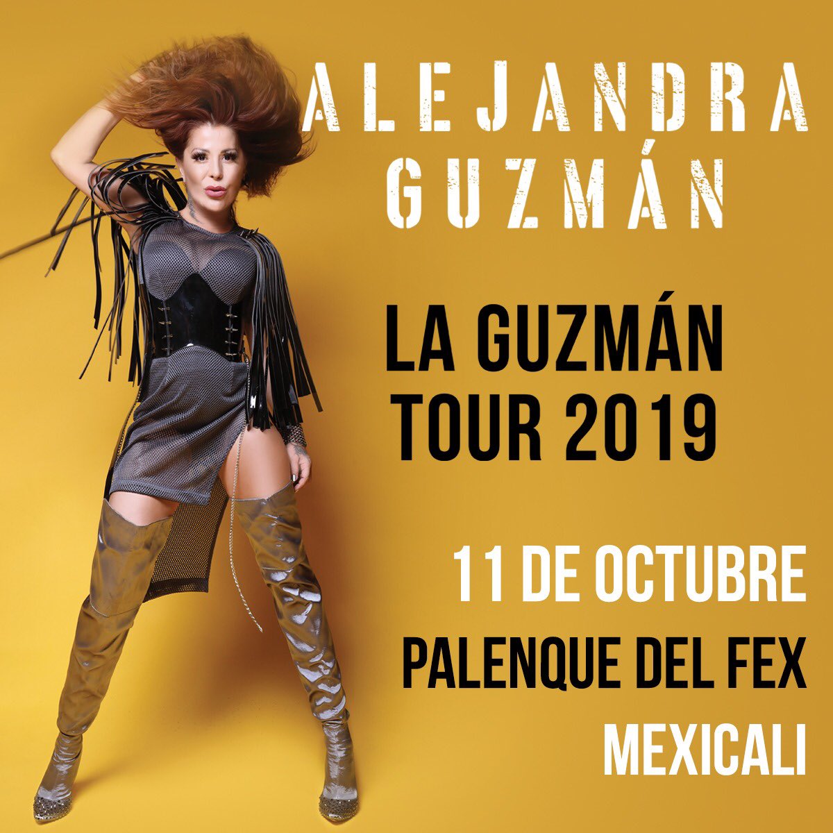 La reina del rock @al3jandraguzman llega al Palenque de #FiestasDelSol de #Mexicali 
Boletos en primerafilamxl.com