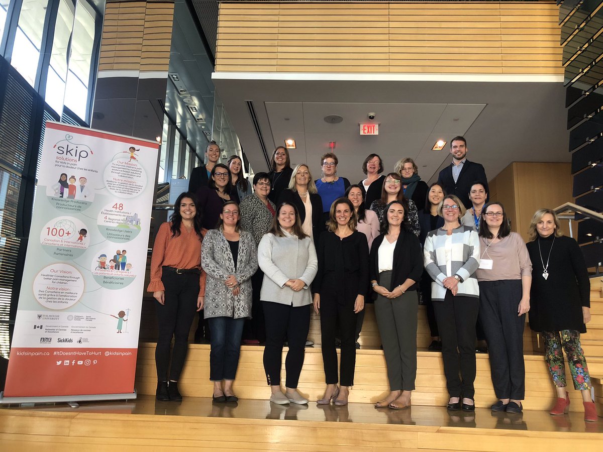 DrCChambers's tweet photo. Happy Graduation to all our @KidsInPain stakeholders who participated in our 2 day #KT workshop with the amazing @MelanieBarwick @SickKidsNews. Together we can make sure research is put into practice to help kids in pain! #ItDoesntHaveToHurt #teamwork @NCE_RCE 🎓 https://t.co/NpRI6eBfs2