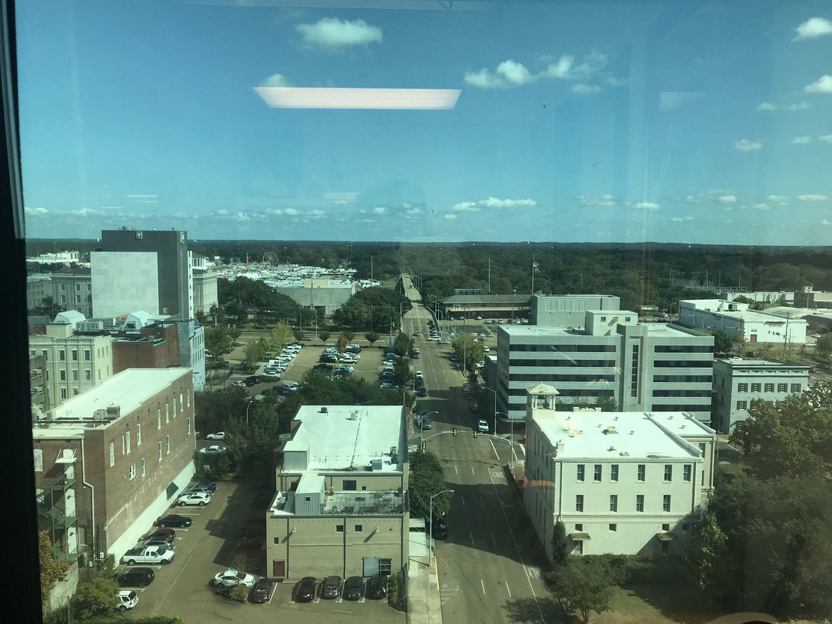 thisjfplife's tweet photo. View from the #JFPTower (OK, Capital Towers): #downtownjxn is our playground—and we can keep eyes on the most powerful actors and vital news in state and capital city right outside our door. https://t.co/d6gXfFJwXW