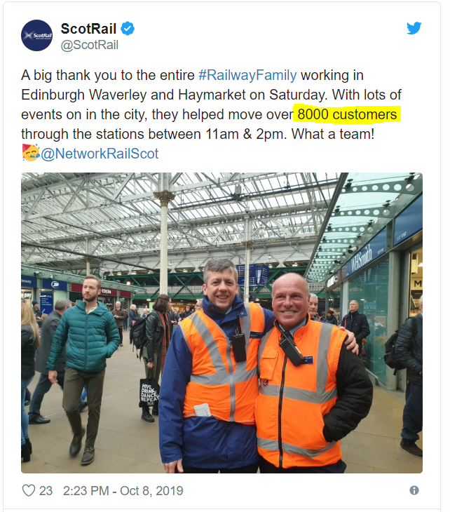 AgentP22's tweet photo. The other 242,000 flew in on Nicola's helicopter.

😂😂😂😂😂 https://t.co/Rbqe0FnH4v