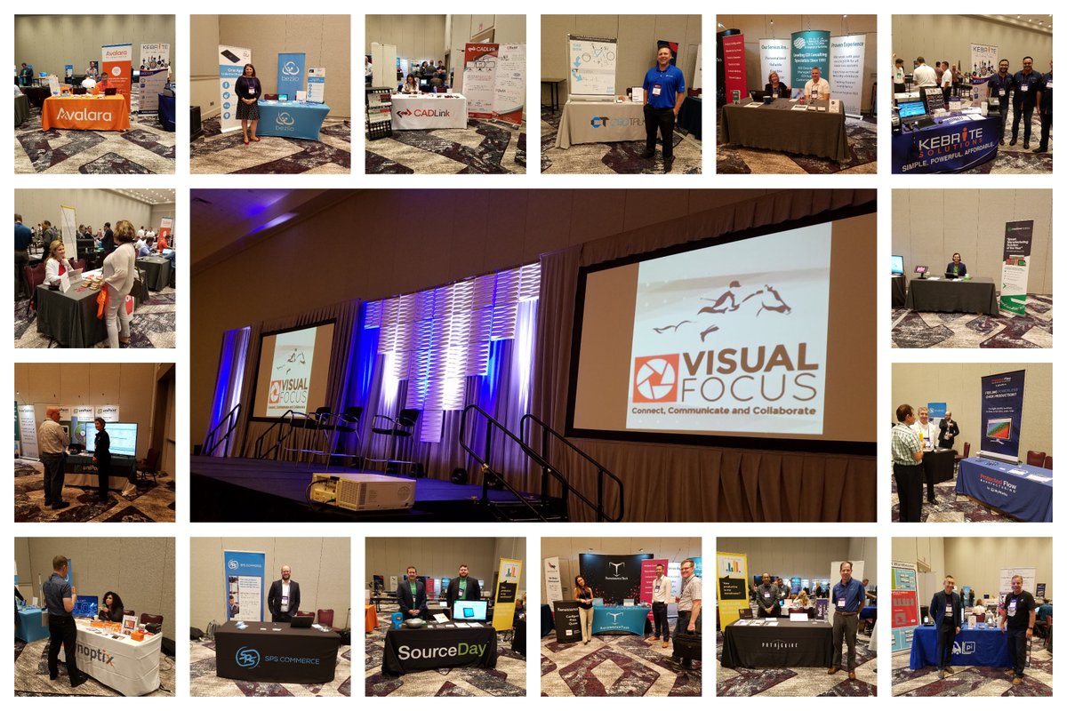 SR_MFG_ERP's tweet photo. We'd like to thank all #VISUALFocus2019 exhibitors for showcasing your products and services which extend VISUAL's capabilities and help advance our customers' businesses. We appreciate you! https://t.co/z64UXZQePh