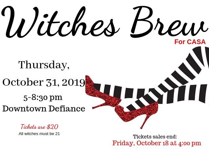 VisitDefianceOH's tweet image. Hey, all you Witches are you ready for a wicked good time this Halloween?!

#WitchesBrew ticket sales are on sale, all proceeds benefit Northwest Ohio CASA 

To purchase tickets stop into the DDVB office or call
(419) 782-0739 to purchase over the phone

#SupportCASA