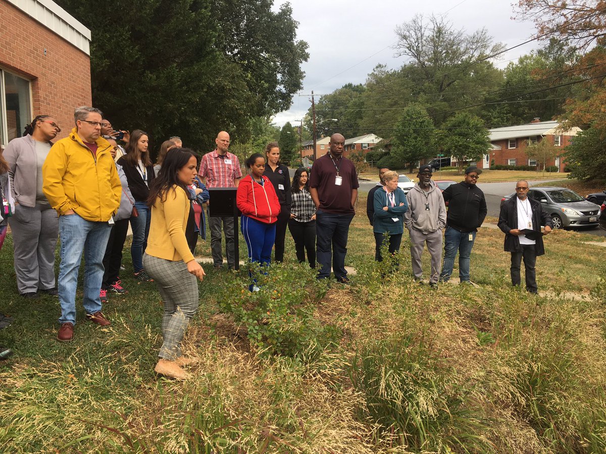 anacostiaws's tweet photo. We had a great #treatingandteaching workshop with @pgcps teachers and building supervisors today. Equipping teachers to use their @PGCCWP stormwater management facilities as teaching tools! @SchmidtCenter @PGCSprout @BSD4Impact @Corvias #environmentalliteracy https://t.co/ZAu3BpWhP9