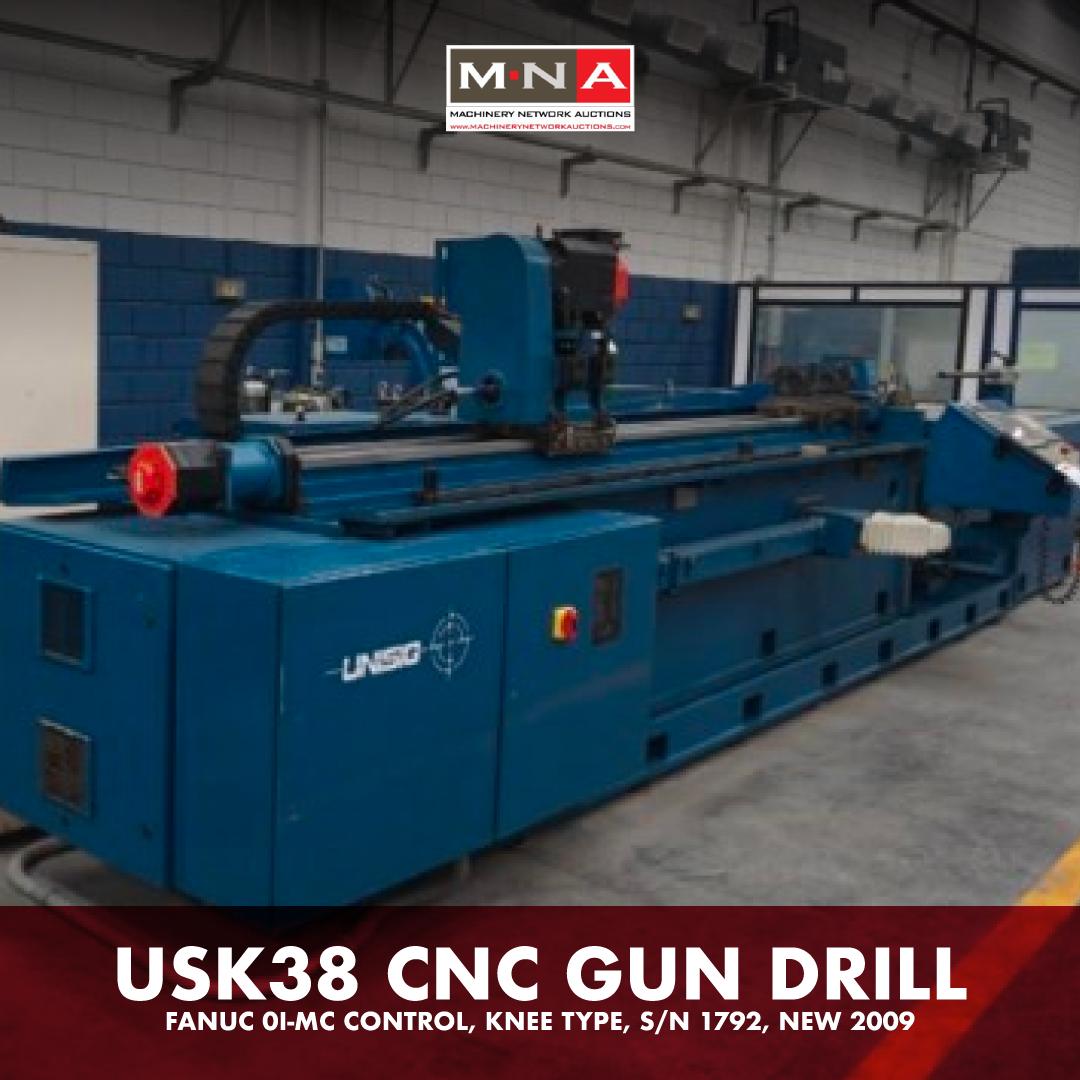 Machinery Network (@machnetwork_) on Twitter photo We have a Unisig USK38 CNC Gun Drill, Fanuc 0i-MC Control, Knee Type, BTA, 1.5" Max Drill OD x 48" - 80" Depth, s/n 1792, New 2009 that needs an owner! Get it now!
Place your bid: qoo.ly/zz5t5g
Or contact us here: 818-465-6700 Email: info@machinerynetwork.com We have a Unisig USK38 CNC Gun Drill, Fanuc 0i-MC Control, Knee Type, BTA, 1.5" Max Drill OD x 48" - 80" Depth, s/n 1792, New 2009 that needs an owner! Get it now!
Place your bid: qoo.ly/zz5t5g
Or contact us here: 818-465-6700 Email: info@machinerynetwork.com