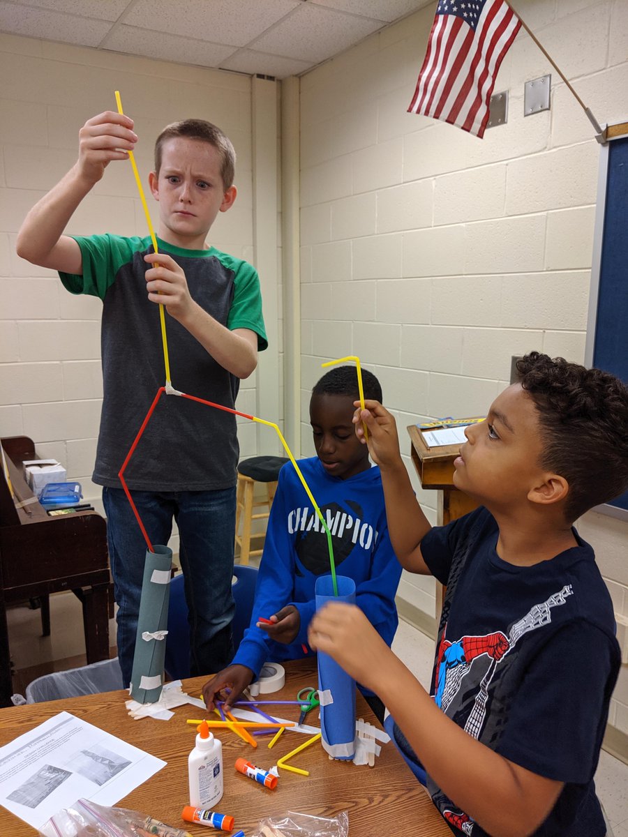 MsOdenMusic's tweet photo. Posting just a few pictures of our first day of STEAM! Ms. Leshen and I were so proud of how well our 3-5 Scorpions communicated and collaborated building their artistic towers. Can't wait to see what our 1st and 2nd graders do on Thursday! @ScottScorpions #oneccps https://t.co/zRy23py9mZ
