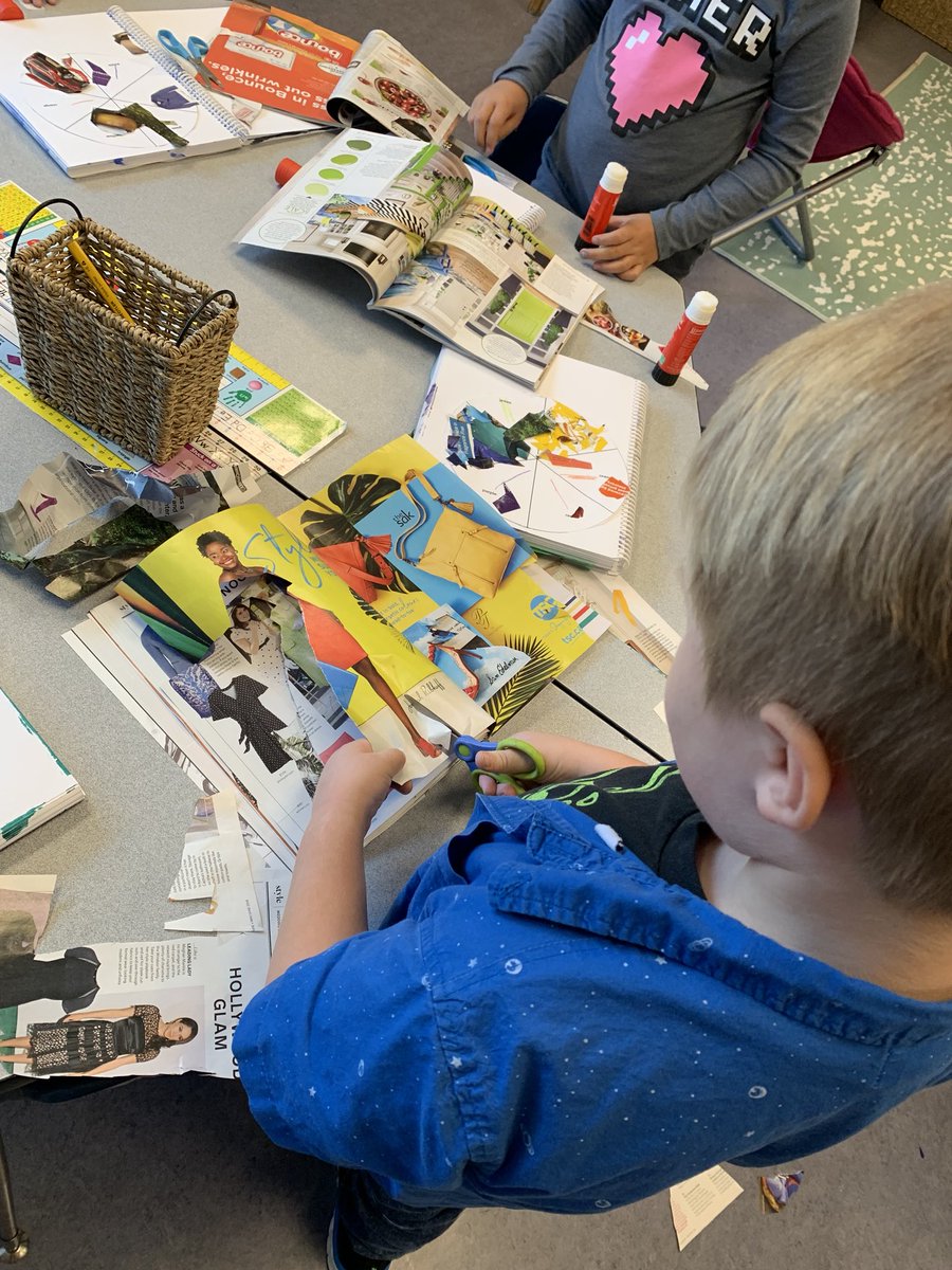 EppicMoments's tweet photo. We had a great time creating our very own colour wheels! We searched through magazines looking for colours and noticed different shades and tints that would go in each section. #grade1 #exploringcolours https://t.co/YsiFvwLfjs