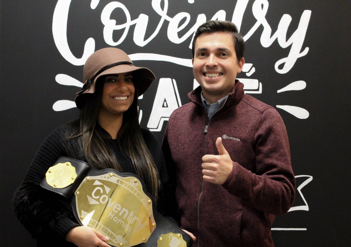 CoventryHomes's tweet photo. Hats off to Zeina! Congratulations on winning this week's #SalesChamp🏆 
Visit Zeina at our Nysa showhome located in the community of Cy Becker! #yeg #homebuilder #homesforsale #newhomebuilder #yegbuilder
https://t.co/XWnZaT2VkT https://t.co/B7CzaOIpxT