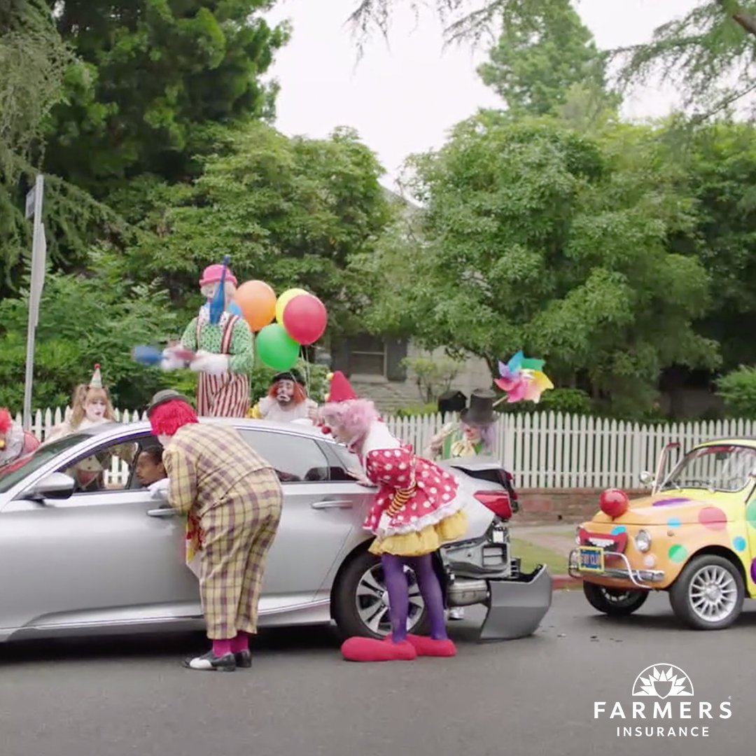 Farmers® has seen and covered the silly, as well as the serious. Wondering if your auto policy is clown-proof? Message me today.