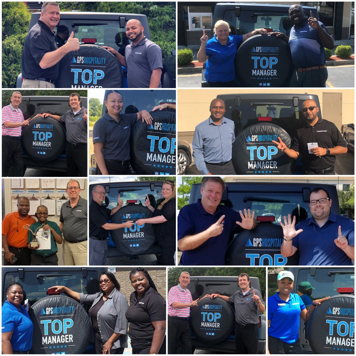gpshospitality's tweet photo. Congratulations to our P7 scorecard winners, including David and Anna for being our first Pizza Hut team winners driving red Camaros!  You earned it. #GPSProud https://t.co/Y8QuAnxyQo