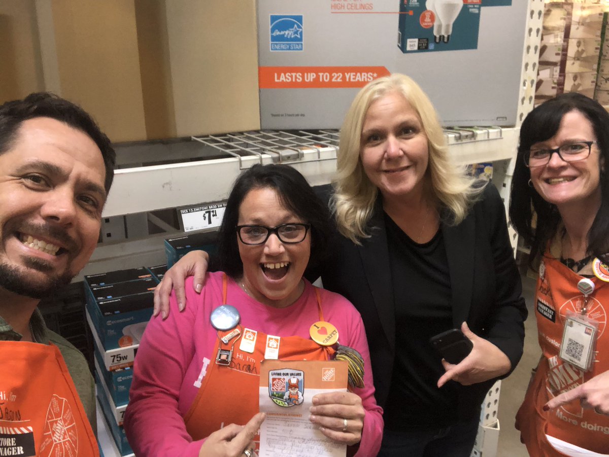 Kim recognizing Sarah DH of Service Department for her amazing Dedication to her work and her people, getting the job done!