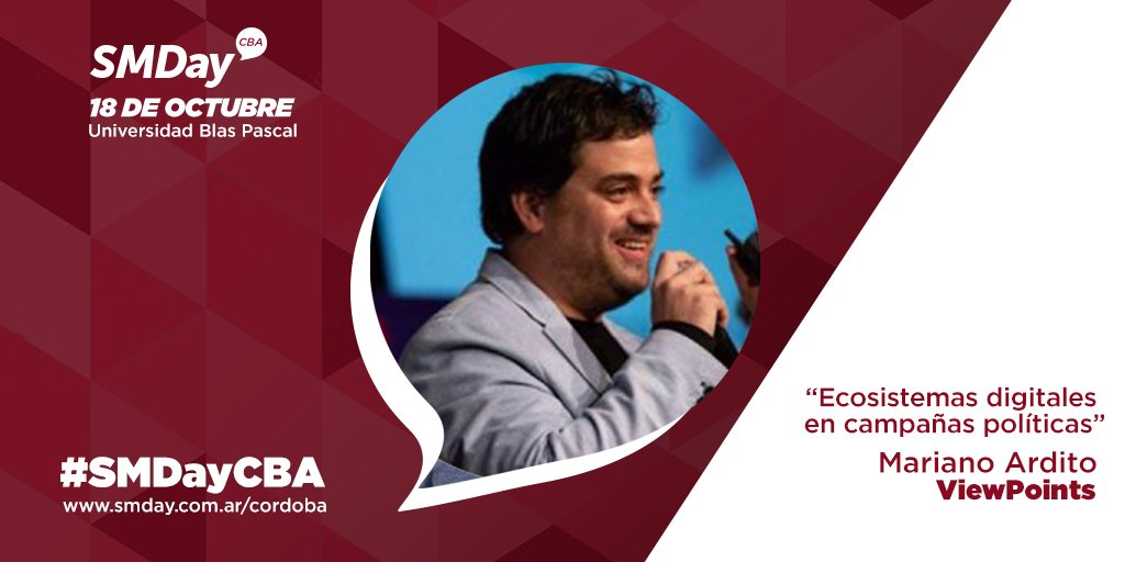 . <a href="/marianoardito/">Mariano Ardito</a> llega con "ecosistemas digitales en campañas políticas" smday.com.ar/cordoba #SMDayCBA