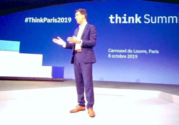 « Développer toute l’#IA de @ibmWatson nécessite le #cloud. 
Nous avons porté Watson en container &amp; en quelques mois #Watson est AnyWhere !
Vous pouvez le faire tourner dans tous les environnements Cloud #IBM, Amazon... ou en On Premise » <a href="/nsekkaki/">Nicolas Sekkaki</a> <a href="/IBM_France/">IBM France</a>

#ThinkSummit2019