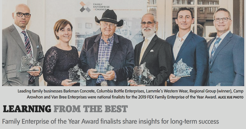 We are grateful to be a part of the six Family Enterprise of the Year finalist families and along with them, are proud to share valuable insights on developing business ownership for the next generation in this Globe and Mail article. bit.ly/fexbarkman #FEX #NextGen