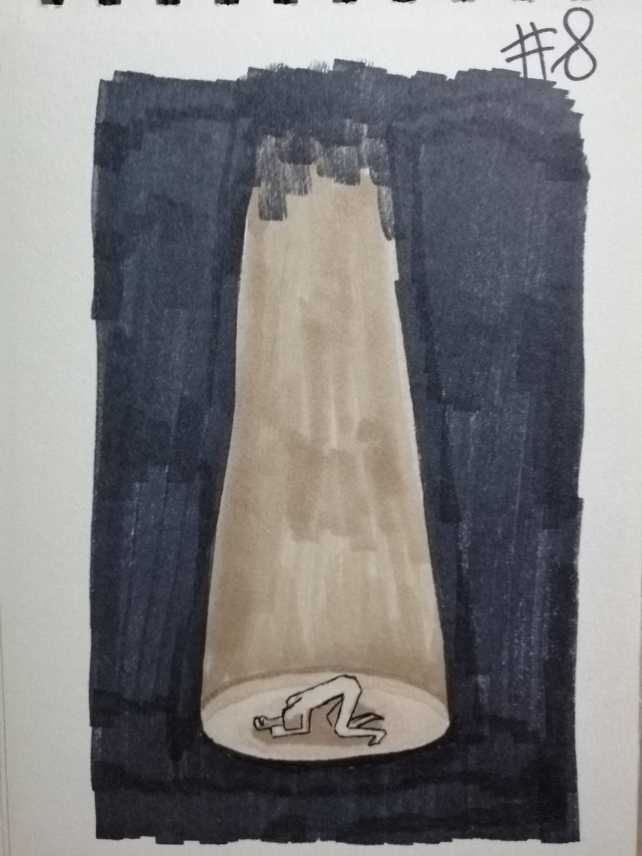 Today's theme was looking pretty hard to me, but managed to make something anyways! #frail #Day8 
#Inktober #Inktober2019
