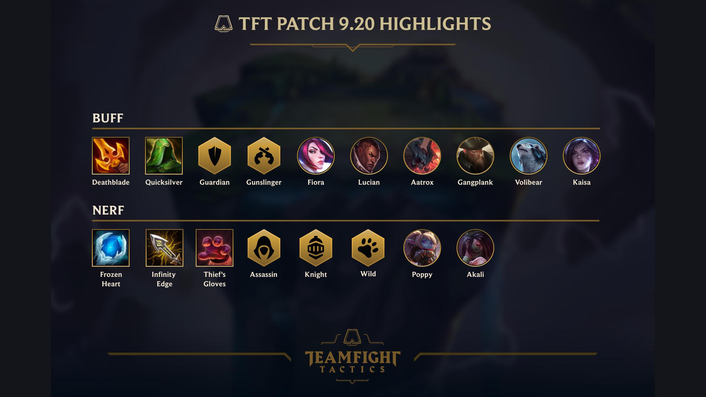 Teamfight Tactics Patch Notes - League of Legends