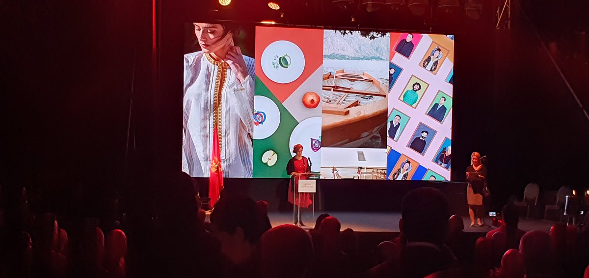 UNDP_Montenegro's tweet photo. Tonight we presented 11 artists = 11 new businesses, from #VR tech in film industry to pottery, smart benches and golden embroidery. The #CreativeMontenegro exhibition was officially opened by @predsjednik_cg, @d_gasparikova and @sasa_bogdanovic of @mku_gov https://t.co/C3JpljoHBK