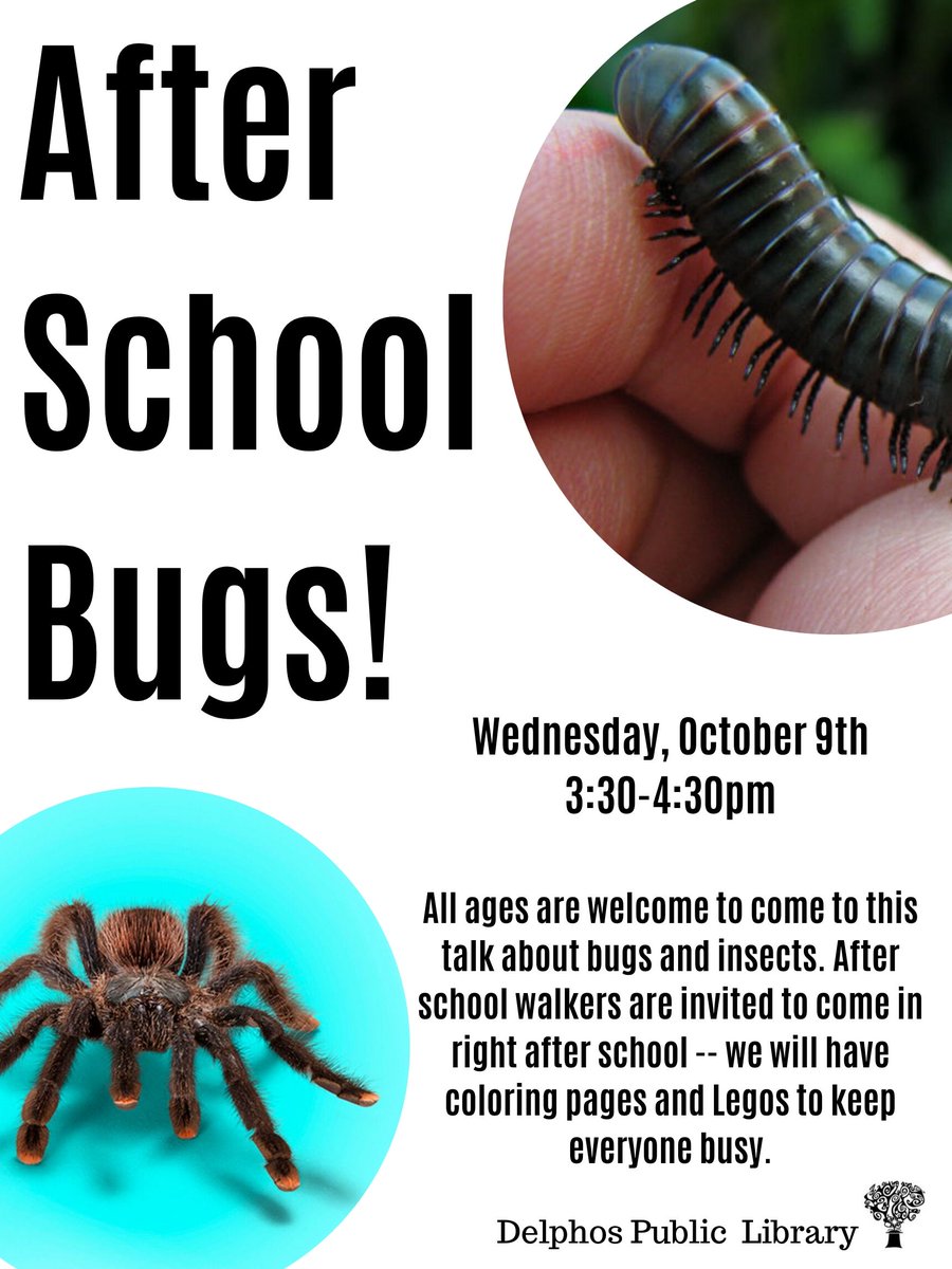 TOMORROW we bring the creepy crawlies INSIDE the library!