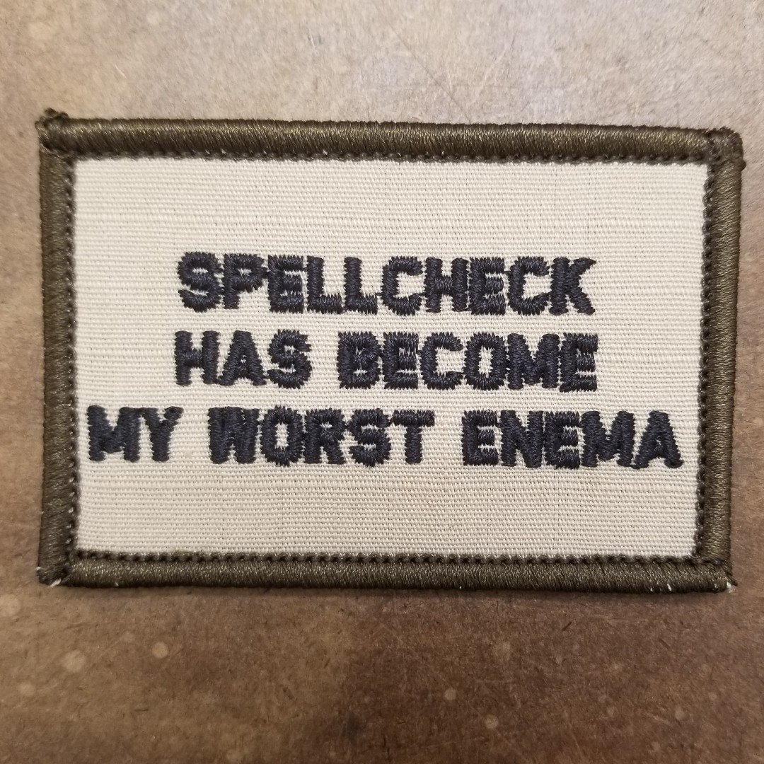 tacgearjunkie's tweet photo. This is for everyone asking me if we are spelling shit wrong on pourpose. 

#tacticalgearjunkie #madeinamerica #moralepatch #patchwhore #moralepatches #military #usmc #army #navy #airforce #coastguard #police #thinblueline #backtheblue #sheriff #custompatchoftheday https://t.co/bzNtDUmUSR