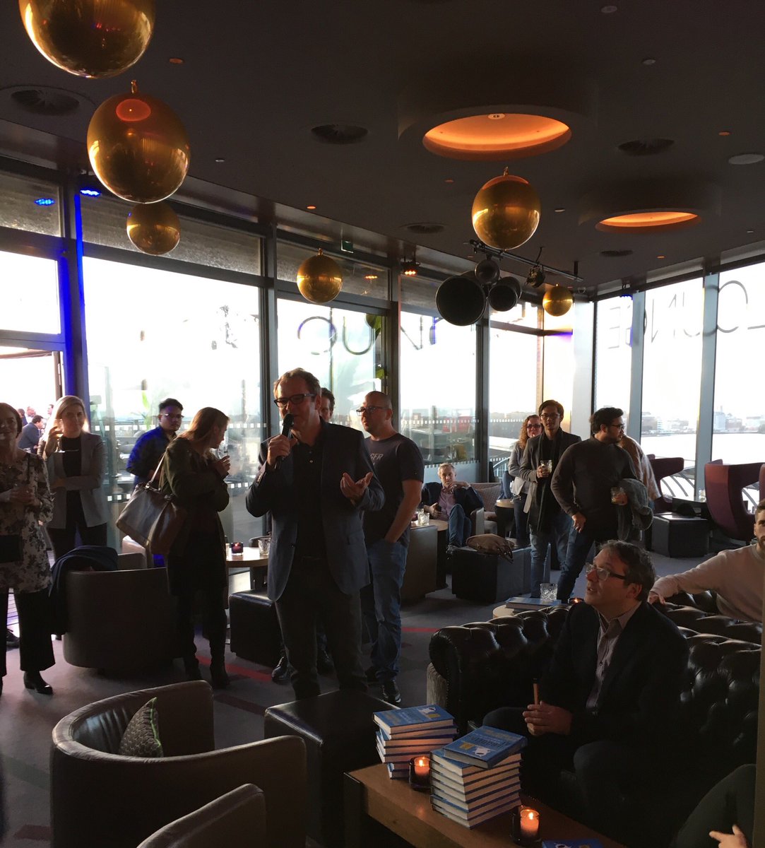 AndyKuzneski's tweet image. Inspired Minds kickoff at Amsterdam DoubleTree. Great views, booze, and Rebooting AI book signing by author Gary Marcus. @GaryMarcus @Inspired__Minds @WorldSummitAI #WorldAIweek