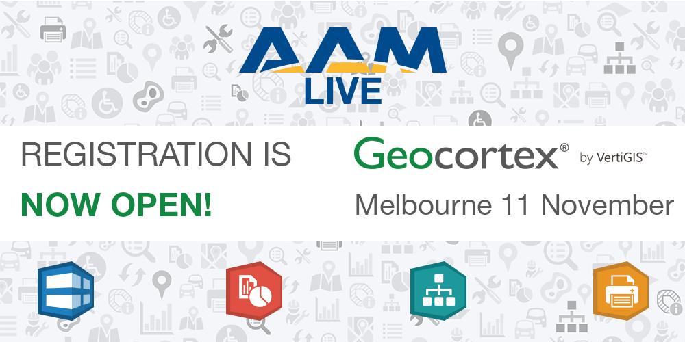 AAMGroup's tweet photo. We are pleased to announced that registration for AAM Live Melbourne is now open.
Click on the link below to secure your spot and avoid disappointment as space are limited.
https://t.co/hMimf9DMc6
#AAMLive #AAMLive19 #GeocortexSeminar #Geocortex #MelbourneSeminar #Roadshow https://t.co/u0rb43QSsA