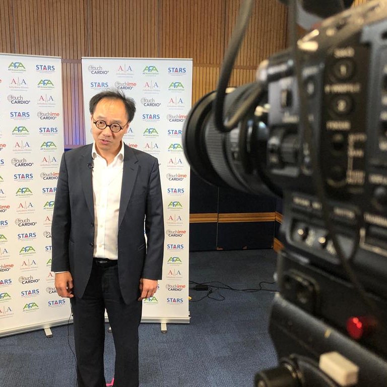 touchCARDIO's tweet photo. Tom Wong spoke with us this afternoon about #leftatrialappendageclosure at the time of #atrialfibrillation #ablation, here at #HRC2019 @KnowYourPulse @AtrialFibUK @Stars_UK @tcasl @johncamm @heartrhythmcong @BlackoutsTrust https://t.co/FcSIoDXS3D