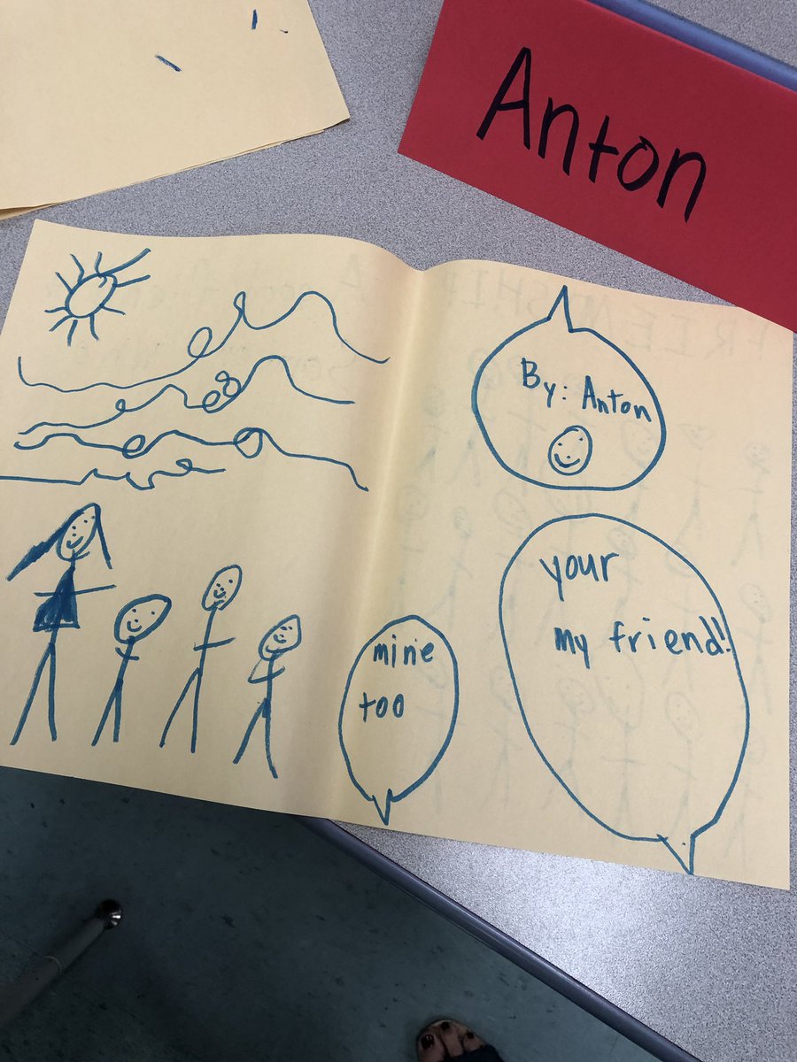 marisa_elam's tweet photo. Today we read The Bad Apple, discussed what qualities we want in our friends, and drew a picture of them. @MemorialElm https://t.co/kvt1xD9kaD
