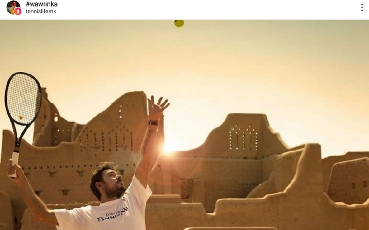 chda7777's tweet photo. What a marvellous photo! It has everything๐๐ฅโฅ๏ธ #BestServEver #BestPlayerEver #BeautifulSunset #BeautifulSettings #Breathtaking #SaudiArabia #DariyahTennisCup #StanTheDesertMan #Wawrinka https://t.co/7V7hH3ZDMH