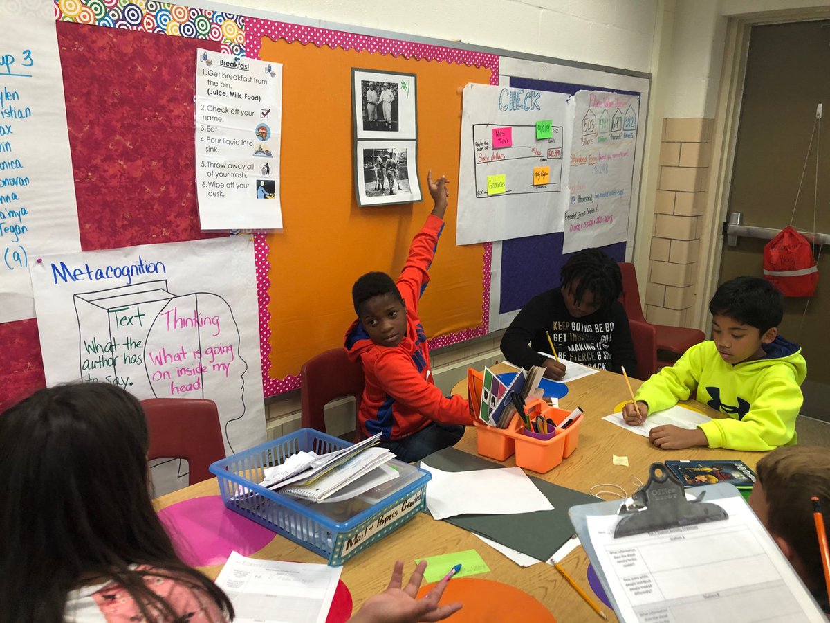 puglisilife's tweet photo. Students working in small groups at stations to discover essential details about Jackie Robinson and how he overcame many obstacles. https://t.co/oAPvHsxzEQ