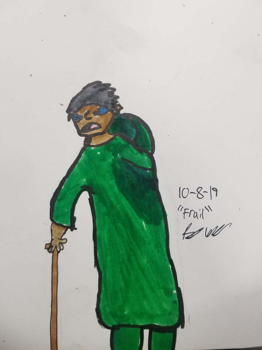 Old man for frail today #Inktoberday8 #inktober
