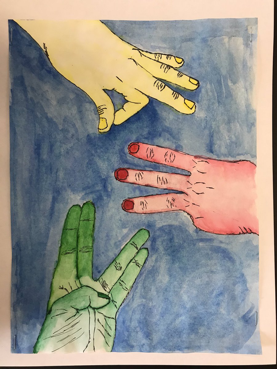 JulieCosco's tweet photo. My #seventhgrade  really impressed me with these #observational #watercolor #value #hand #paintings #wvmscosco 🙌 https://t.co/AsZUShtiJh