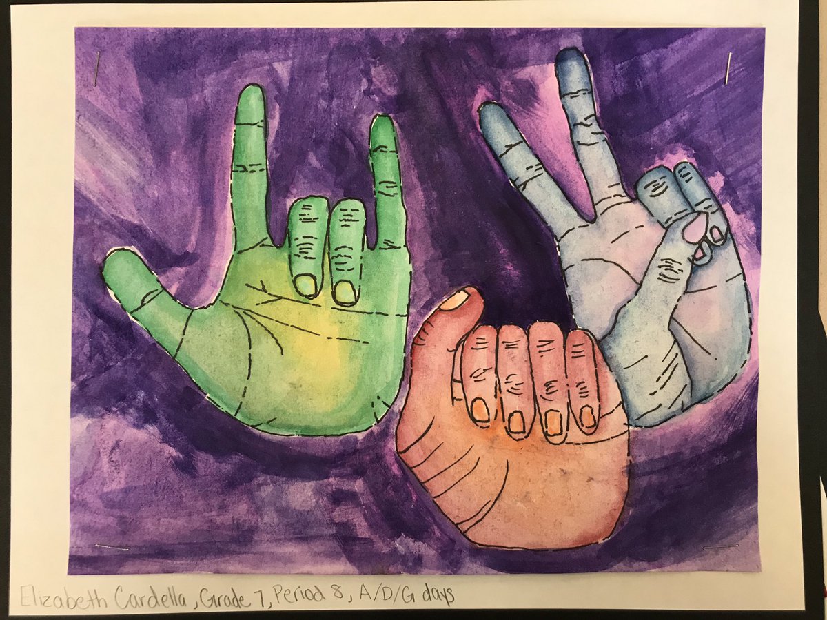 JulieCosco's tweet photo. My #seventhgrade  really impressed me with these #observational #watercolor #value #hand #paintings #wvmscosco 🙌 https://t.co/AsZUShtiJh