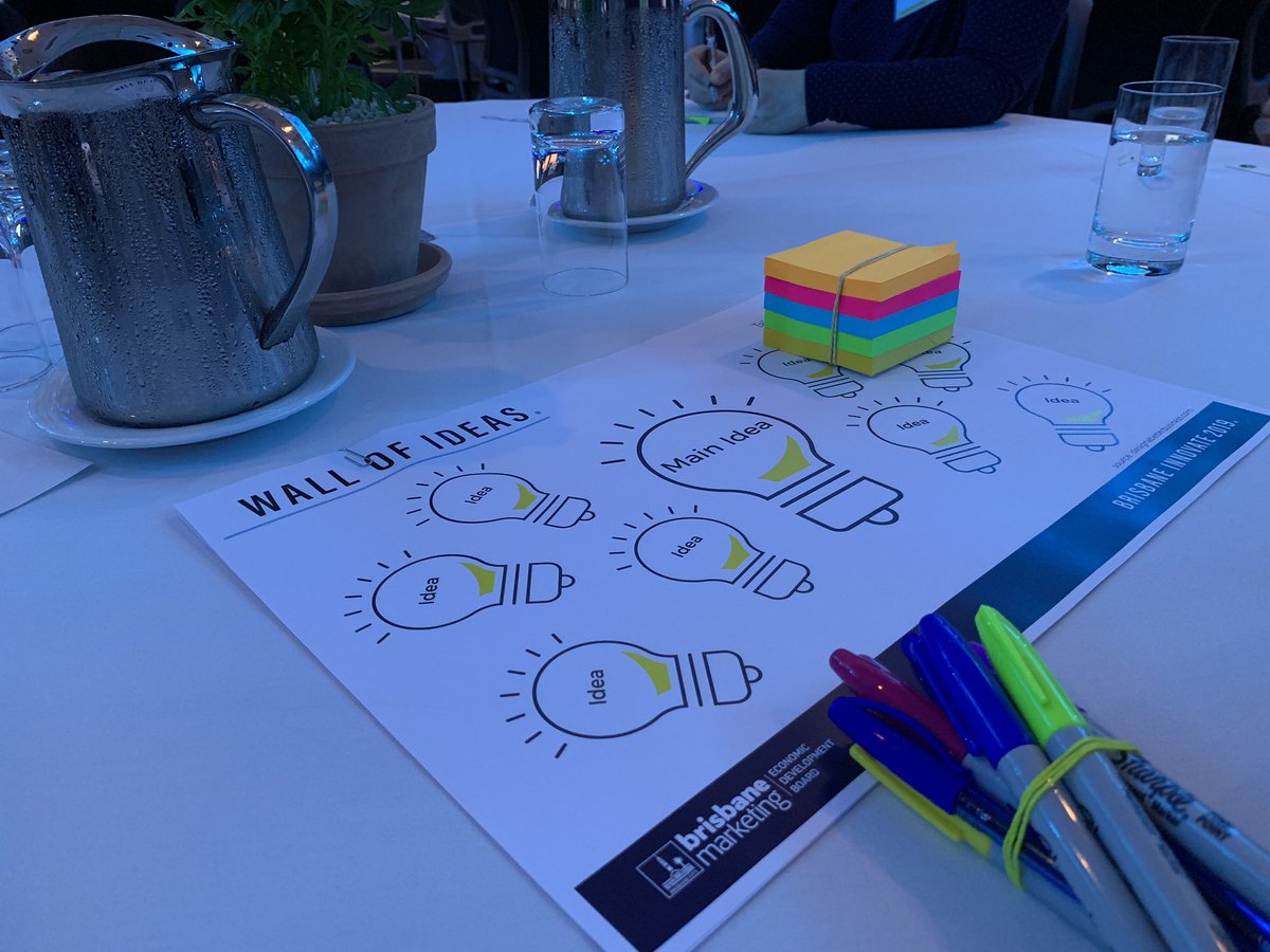 WALL OF IDEAS!!! Building up to a big day facilitating innovation with <a href="/catmatson/">Cat Matson</a> @brismarketing Making Brisbane Better 😀