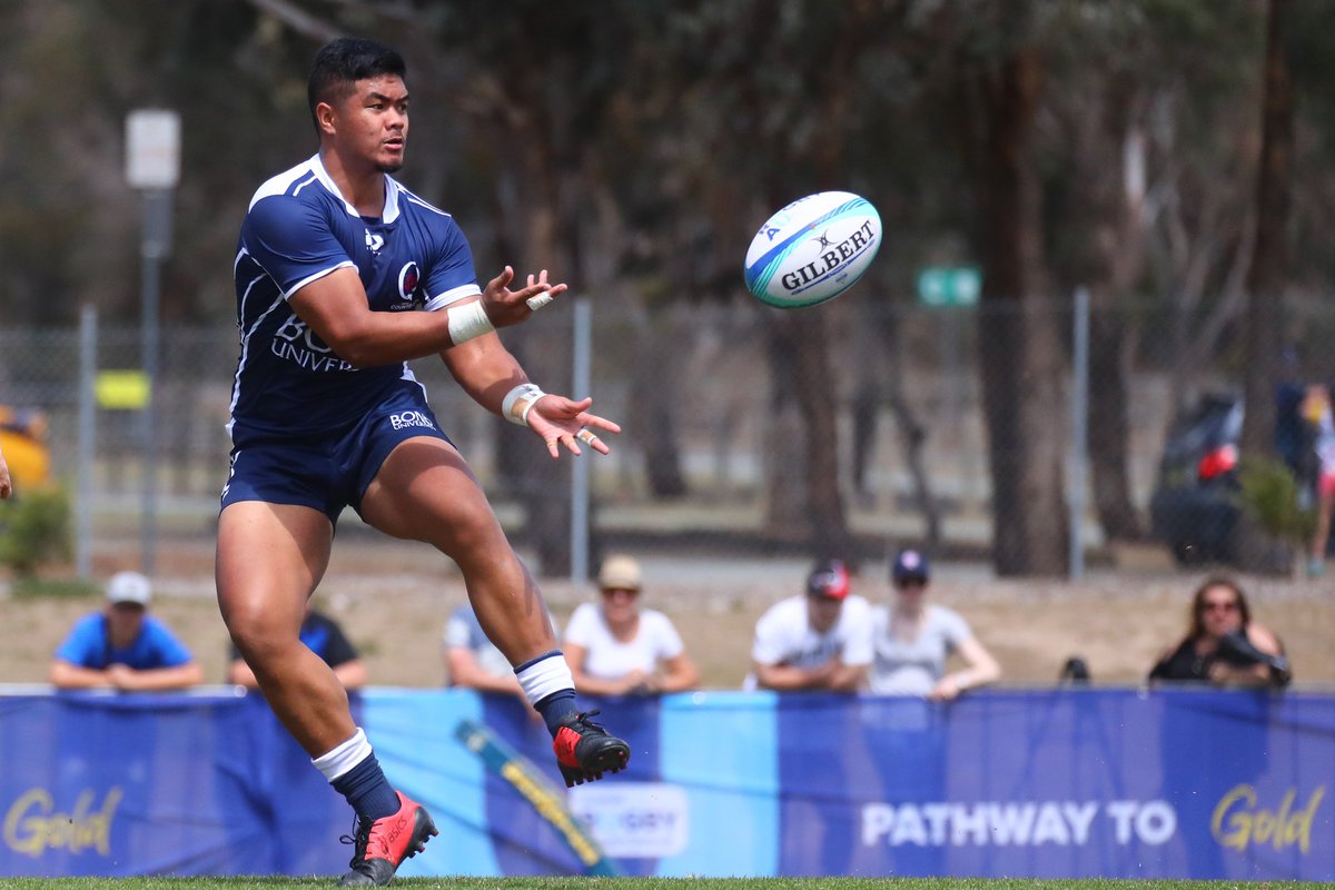 playrugbyau's tweet photo. Round 3 of the U19s Rugby Championships kicks off today at AIS, Canberra!
Tune in LIVE to @rugbycomau for all of the action as QLD Country take on Barbarians in the first match of the day! (KO 10.30am AEDT)
#PathwayToGold #QLDCvBAR https://t.co/otN9ZY34dL