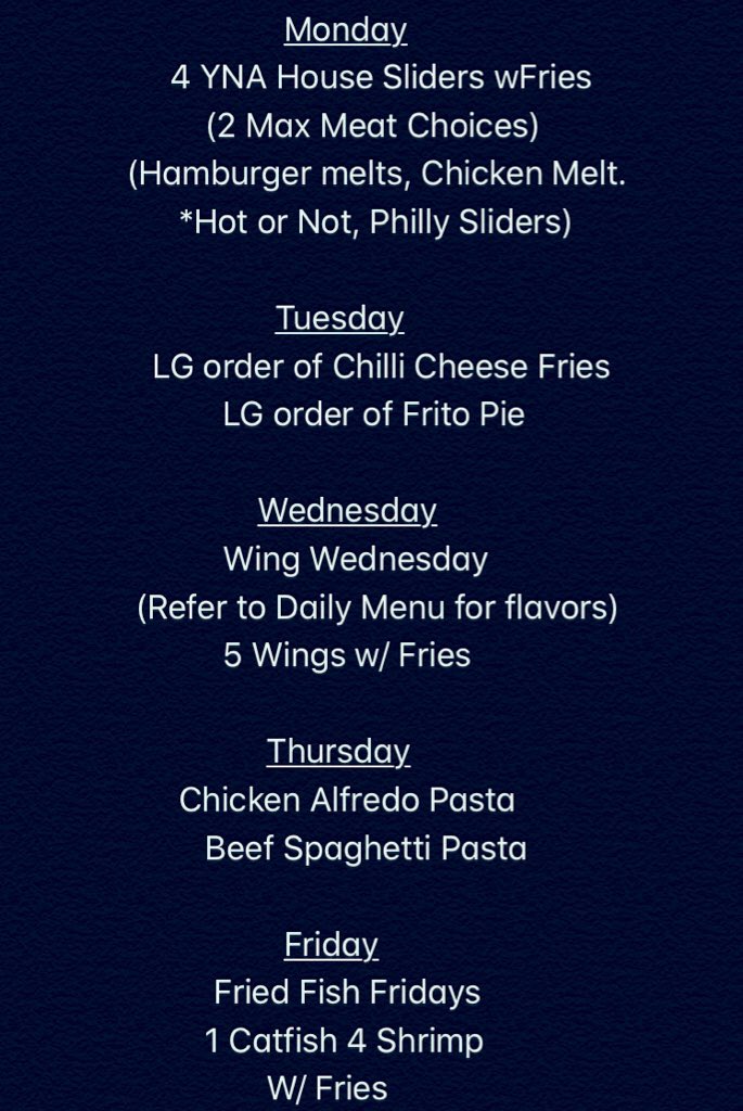 YNACafe17's tweet photo. ‼️New Menu Alert‼️
First menu is the everyday menu Second Menu is the $5 Mon thru Friday special #YoungNAmbitousCafe #YNACafe #ChefBlaccEyePeas https://t.co/73krcuvlN4