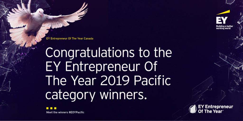 EYCanada's tweet image. Big round of applause to the nine #EOYPacific 2019 category winners! To learn more about this successful group of #entrepreneurs visit: spr.ly/60151DSGR