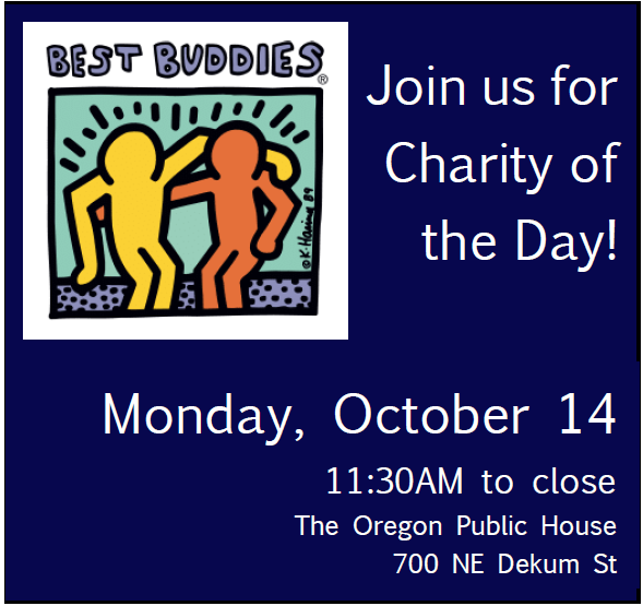 amplifysuccess1's tweet photo. Need some Monday plans? Join us in supporting @bestbuddiesor at @oregonpubhouse from 11:30am-10pm on 10/14/19! We'll be raising money &amp; awareness about how Best Buddies creates opportunities for inclusion for people w/ IDD. We hope to see you there! https://t.co/6cYH5PljsD