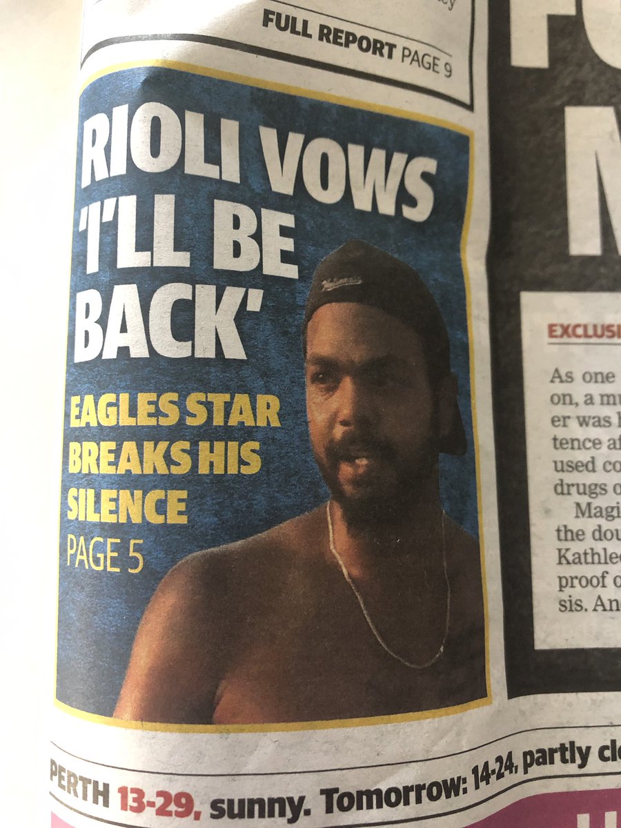 In case anyone is wondering, the (unattributed) photo on the front of the <a href="/westaustralian/">The West Australian</a> is from <a href="/9NewsPerth/">9News Perth</a>. So are all the quotes and information in the story.