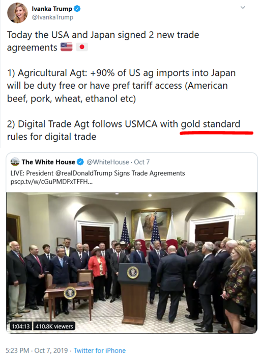 Gold Standard x3 same dayThe power of 3 works both ways. They use it for w!tchcraft & spe11s when they want something to occur Trump also knows 3 is a magic number.