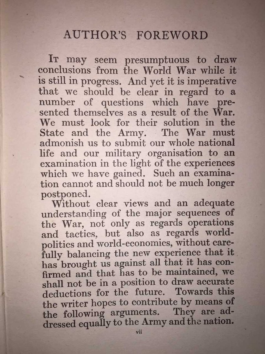 This originally 1916 (!) book by LtGen Baron Hugo von Freytag-Loringhoven, of the Kaiser's Army, on "Deductions from the World War" while the Great War was still raging is nothing short of fascinating. An example of war as learning exercise. Stark comparison to our last 20 years.